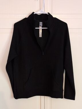 VSX By Victoria's Secret Women's Black Half-Zip Modal Blend Pullover Size M NWT